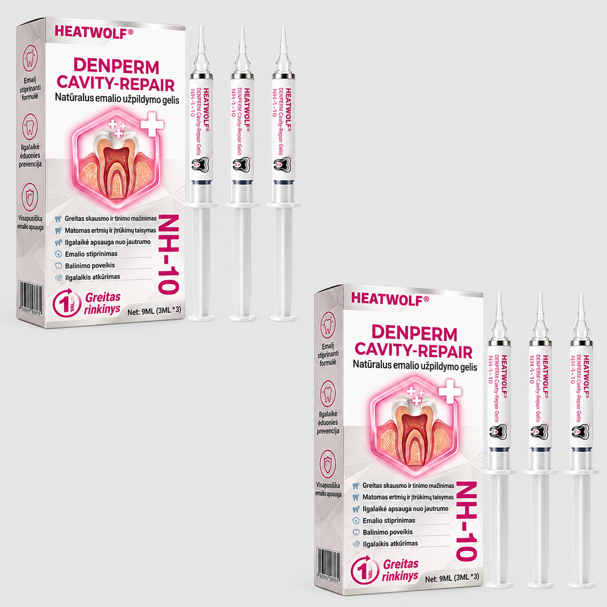 HEATWOLF® DenPerm Karieso gydymo natūralios dantų emalės užpildymo gelis🎉