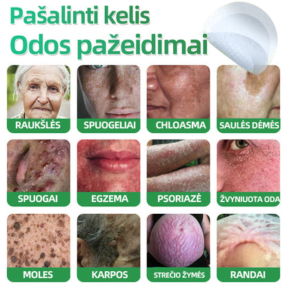 🍄2️⃣Hudros® 2 viename mikroadatų pleistras – tikslinga pagalba nuo karpų, odos darinių, spuogų ir tamsių dėmių