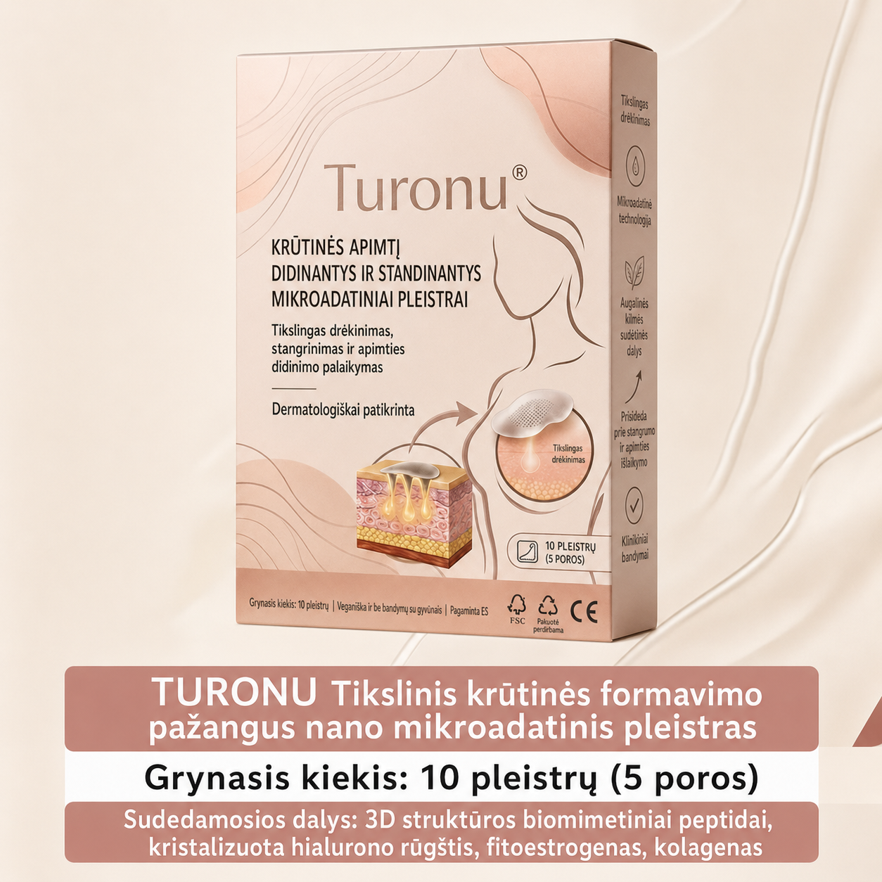👨‍🔬Turonu® krūtinės apimties ir stangrumo mikroadatiniai pleistrai – pažangi nano technologija-7101