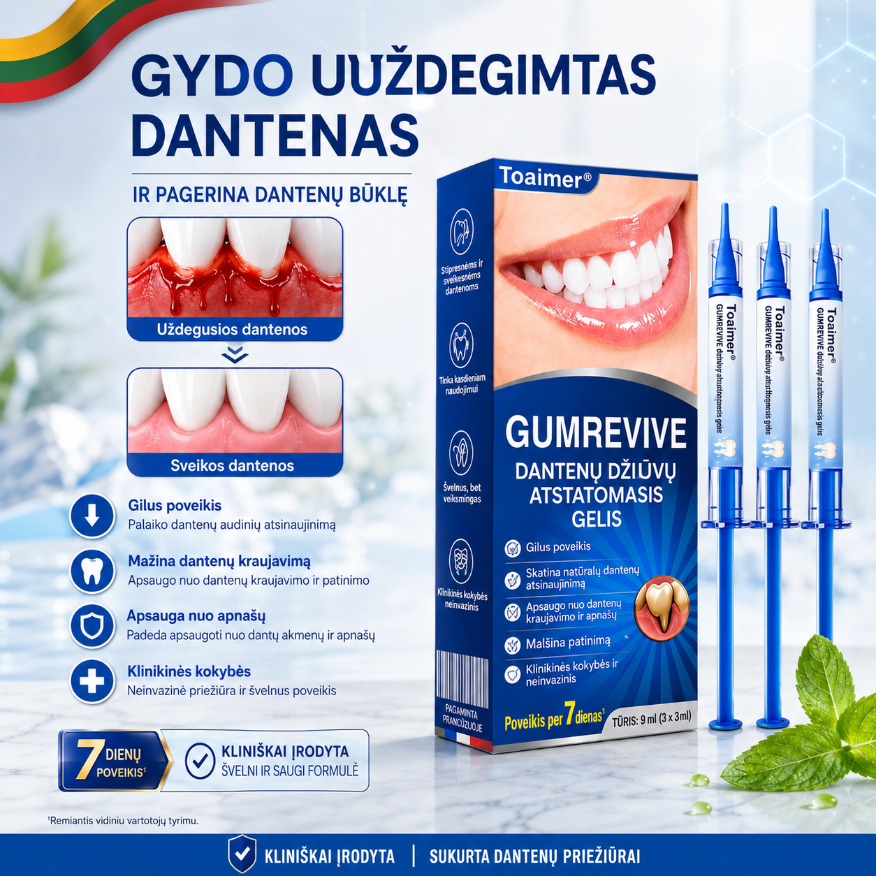🇱🇹🦷2️⃣ Trilumia® GumRevive – pažangus gelis dantenų ir periodonto priežiūrai