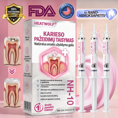 HEATWOLF® DenPerm Karieso gydymo natūralios dantų emalės užpildymo gelis🎉