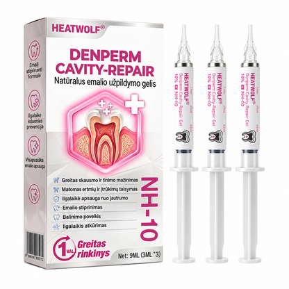 HEATWOLF® DenPerm Karieso gydymo natūralios dantų emalės užpildymo gelis🎉