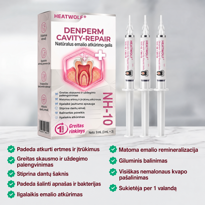 HEATWOLF® DenPerm Karieso gydymo natūralios dantų emalės užpildymo gelis🎉