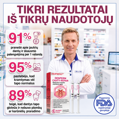 HEATWOLF® DenPerm Karieso gydymo natūralios dantų emalės užpildymo gelis🎉